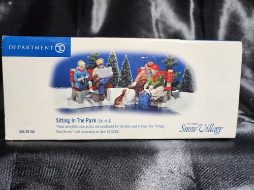 Snow Village Sunday in The Park with Lynn Figurine.  | Used - like