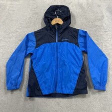 Columbia Full Zip Jacket Youth Kids S 6 Windbreaker Hooded Blue