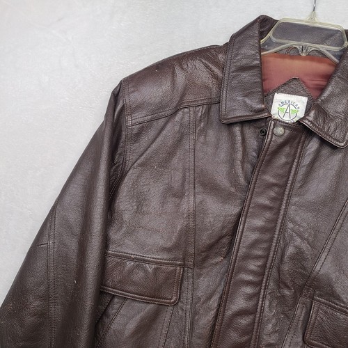 The Weekend Vintage Indiana Jones Style Leather Adventure Jacket Brown Mens M - Picture 14 of 18