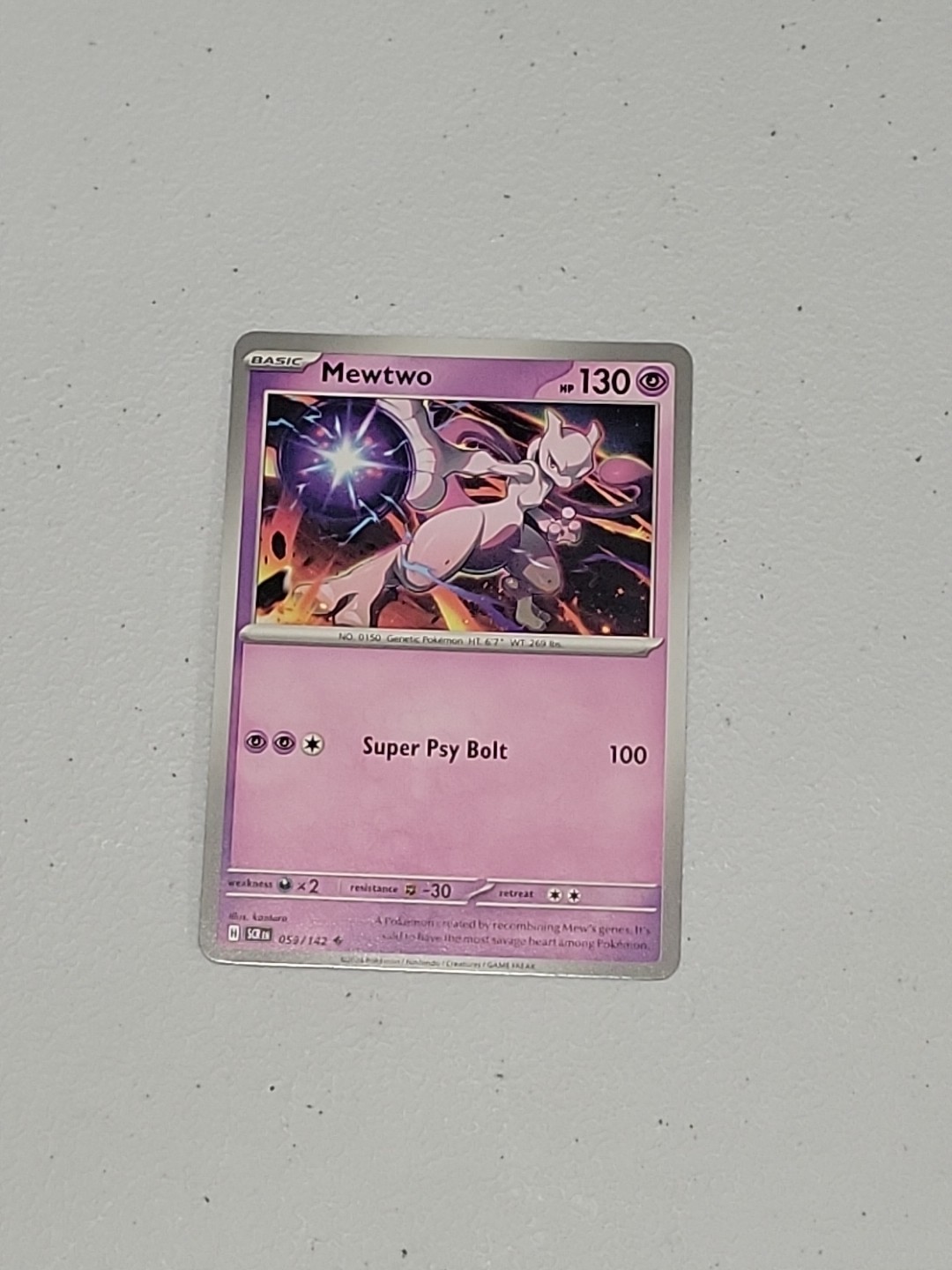 Mewtwo 59/142 Non Holo Stellar Crown Pokemon Card Near Mint