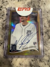 2014 TOPPS CHROME GOLD REFRACTOR NICK CASTELLANOS #4 ON CARD AUTO /50 RC ROOKIE. rookie card picture