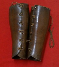 WW 1, Gaiters, brown leather front lace -MAKE AN OFFER