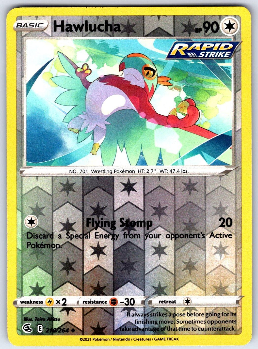HAWLUCHA - Pokemon - 216/264 Fusion Strike - Reverse Holo NM/M