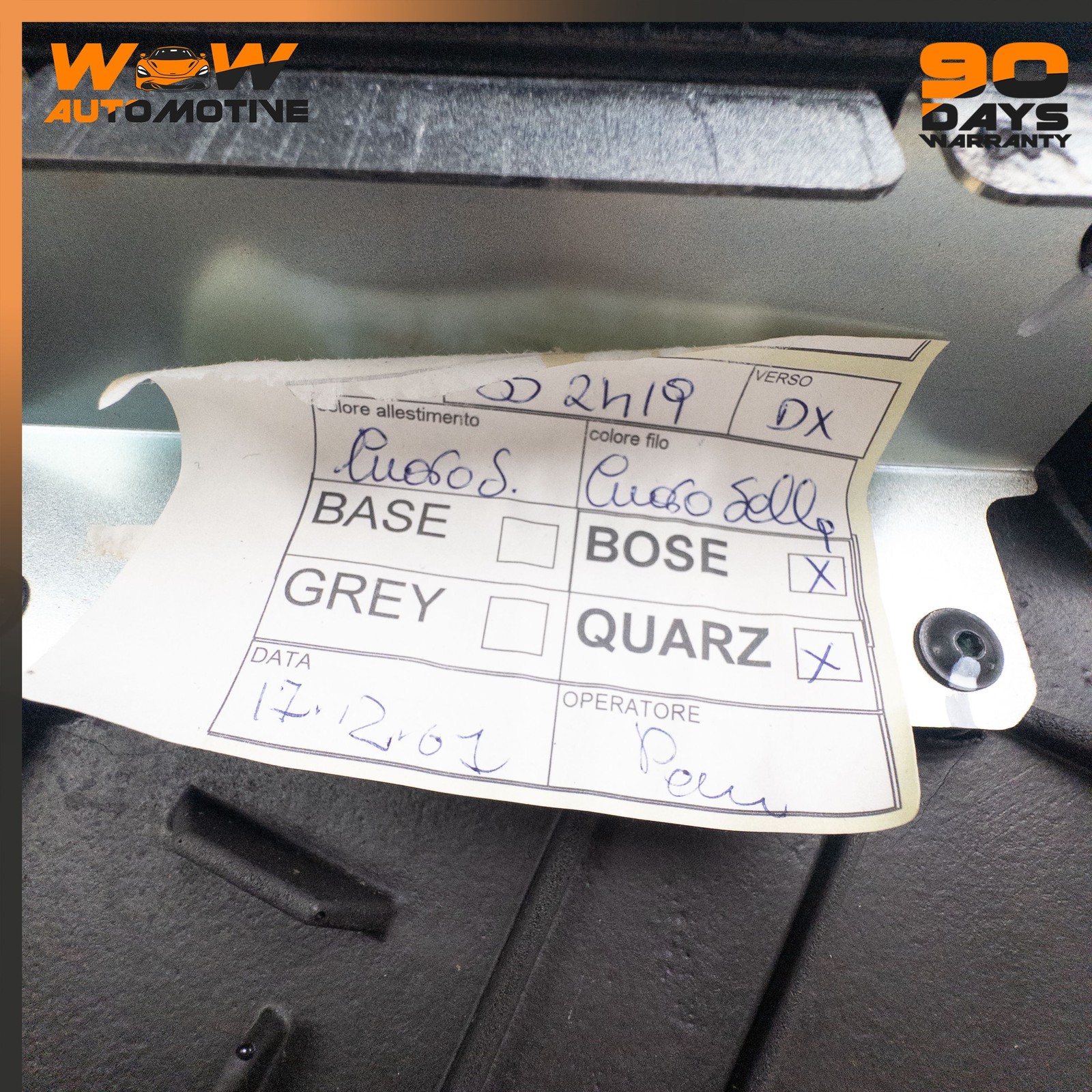 08-13 MASERATI GRANTURISMO FRONT RIGHT PASSENGER SIDE DOOR PANEL MOULDING OEM