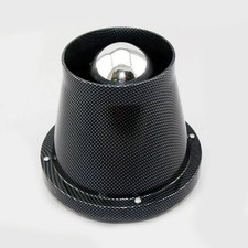 2.5 Inlet Universal Cone Air Filter W Splash Guard-carbon Fiber Look