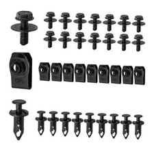 35PCS Engine Under Cover Splash Shield Guard Body Bolts Screws, Car Bumper