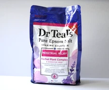 Dr Teals Pure Epsom Salt Soaking Solution Menstrual Relief 3 lbs Herbal Complex