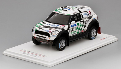 TSM MODEL,MINI All4 Racing #315 AXION X-raid Team HIRVONEN PERIN 4th Dakar Ra...