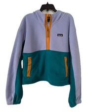 NWT Patagonia Kids, Girls Microdini Cropped Hoodie Pullover Fleece XXL-16
