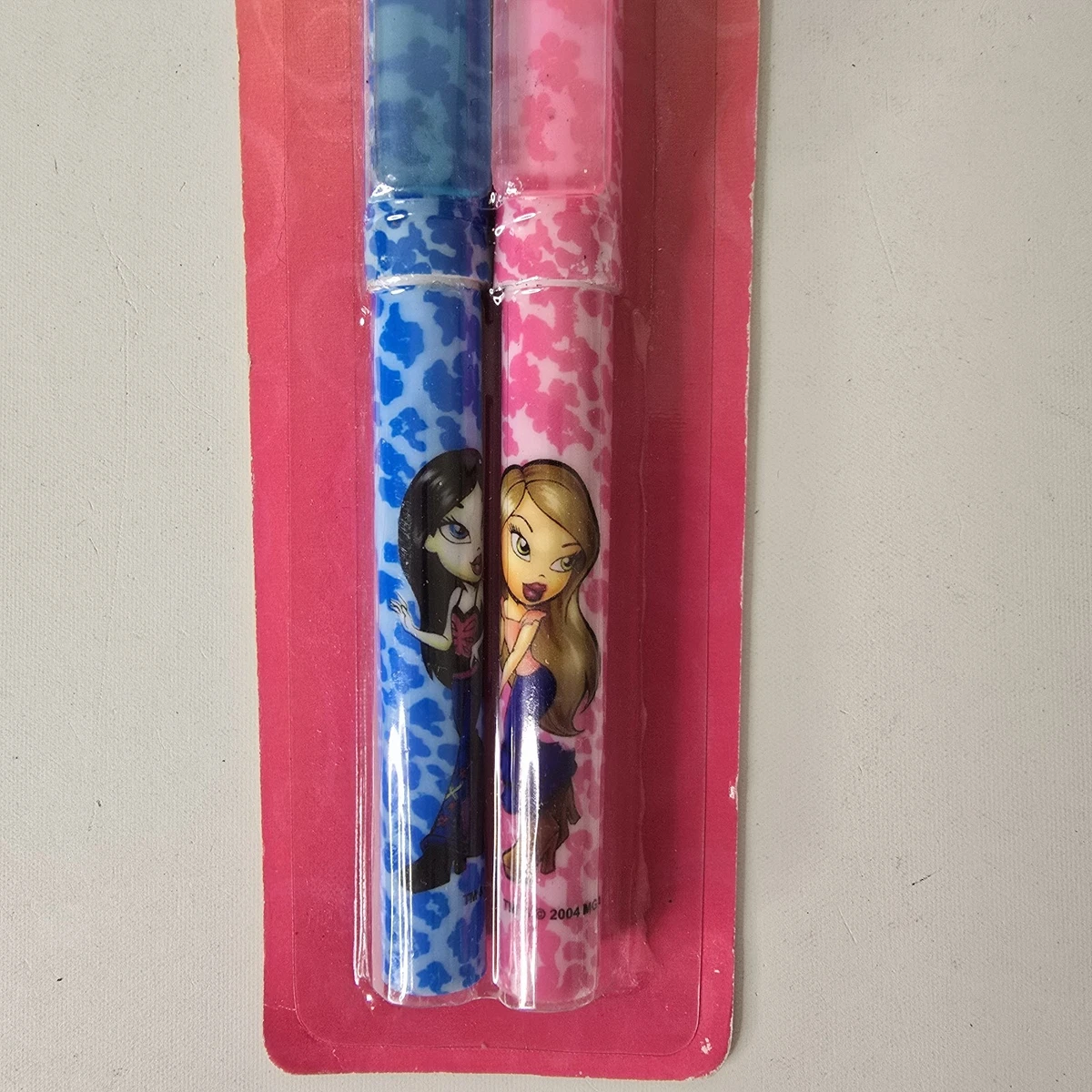 MGA Lil' Bratz Big Barrel Pen Set Of 2 Pink Blue New Old Stock 2004