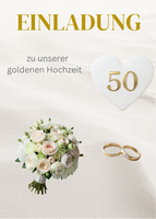 Einladung Zur Goldenen Hochzeit Gold EhejubiläUm 50 Jahre Hochzeitstag Mr Karte