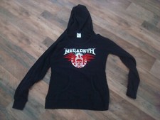 Vintage Megadeth Band Hoodie Size WOMENEW RARE NS JUNIORS XL TOUR CONCERT