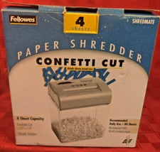 Fellowes Shredmate Confetti-Cut Paper Shredder New Open Box No Instructions