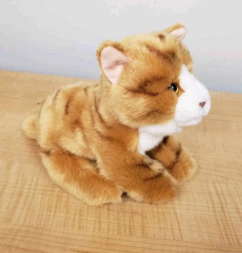 Toys R Us Arancione Bianco Tabby Gatto 10" Peluche Realistico Peluche 2012 - Foto 8 di 15