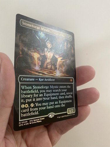 Stoneforge Mystic (0029) *FOIL* Borderless Special Guest OTJ MTG NM/MT Comb Ship - Picture 6 of 9