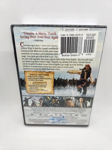 Pirates of the Caribbean: Dead Man's Chest (DVD, 2006) Dolby Digital brandneu - Bild 2 von 2