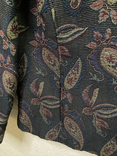 Vintage CJ Banks Paisley Tapestry Blazer Womens Size 1X Lined 90s Y2K - Picture 4 of 12