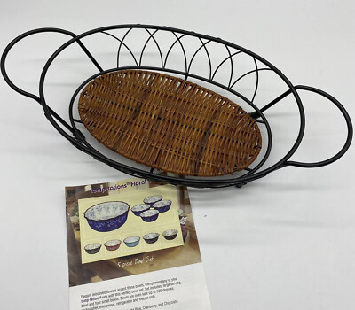 Temptations Carry Rack Basket Holder Oval Casserole Metal Wire Holder Only 12 