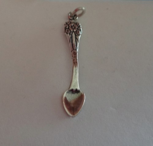 20% off sale Sterling Silver 3D 30x5mm Kitchen Food Utensil Fancy Spoon - 第 1/7 張圖片