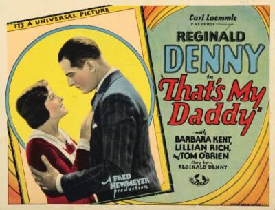 Thats My Daddy Lobby Card Lillian Rich Reginald Denny 1927 Old Movie Photo