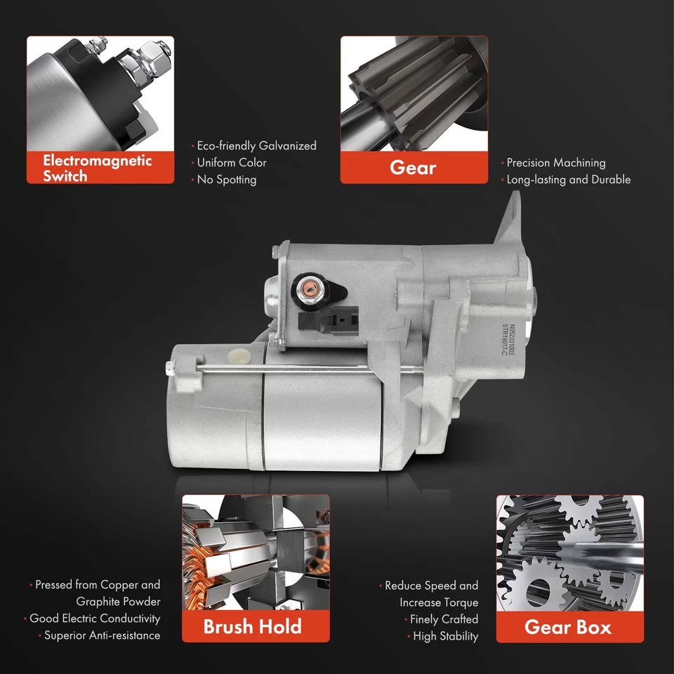 Motor de arranque para Land Rover LR3 2005-2008 V6 4.0L 1.8KW 12V CW 11T 4280001910 - Imagem 4 de 4