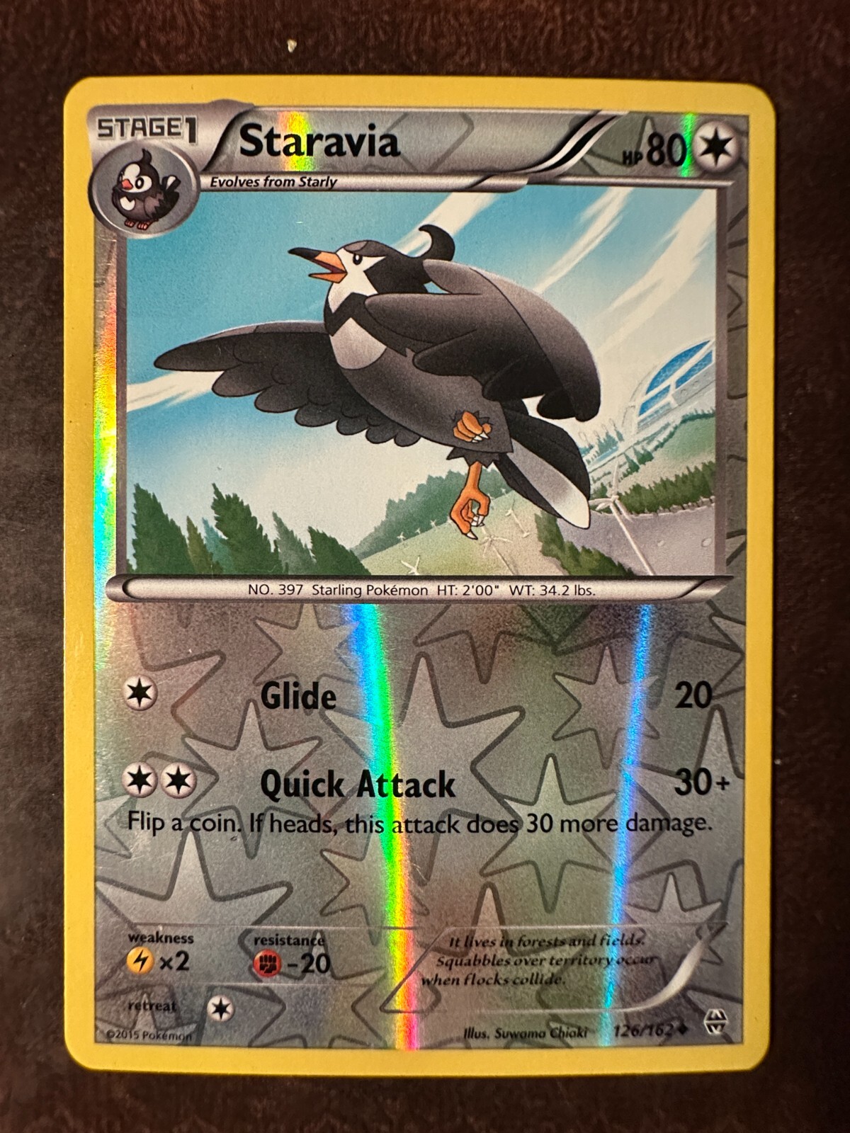 Staravia 126/162 Breakthrough Reverse Holo