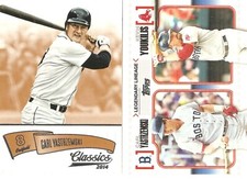 2 DIFFERENT CARL YASTRZEMSKI BASEBALL CARD LOT 195