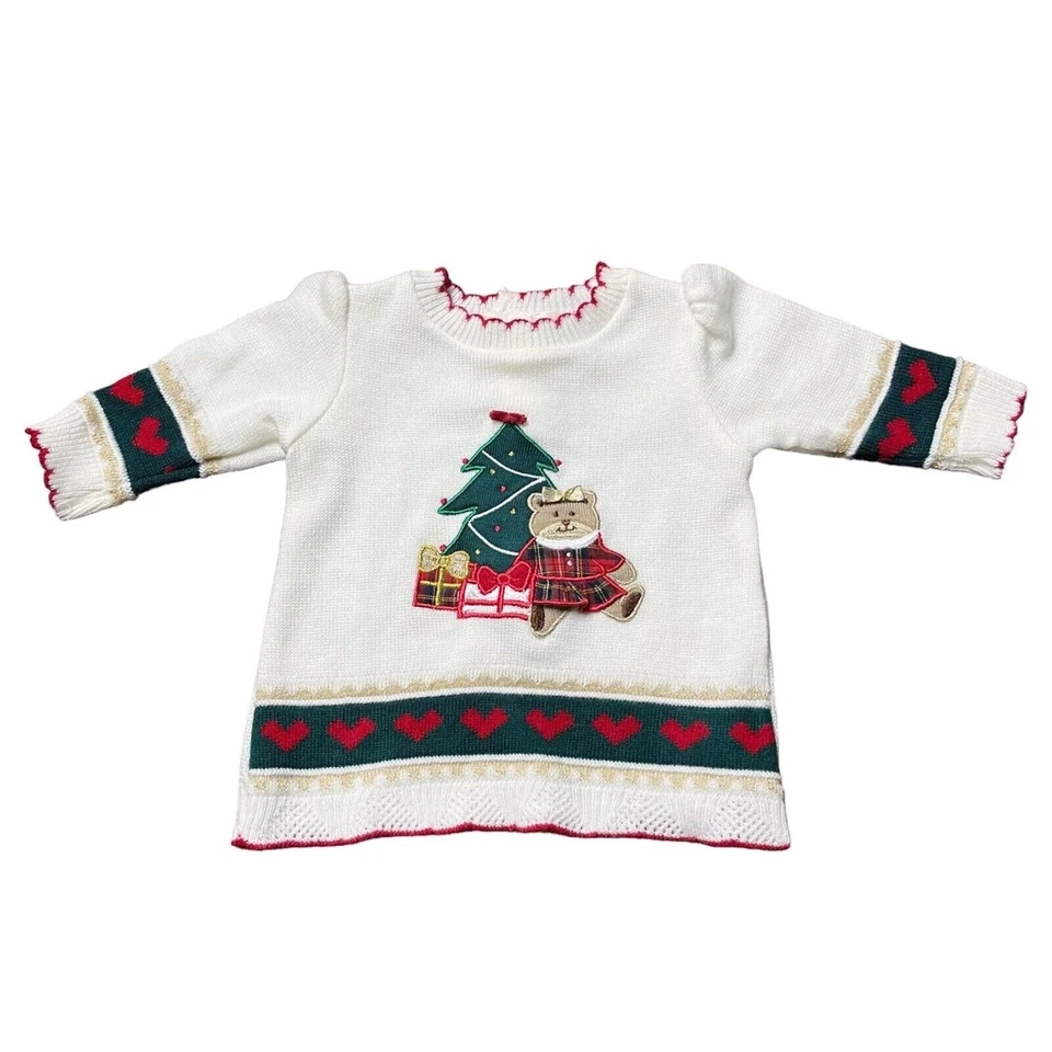 B.t. Conjunto de suéter y pantalón de Navidad para niños 3-6 m borde festoneado elástico Foto 2 de 4