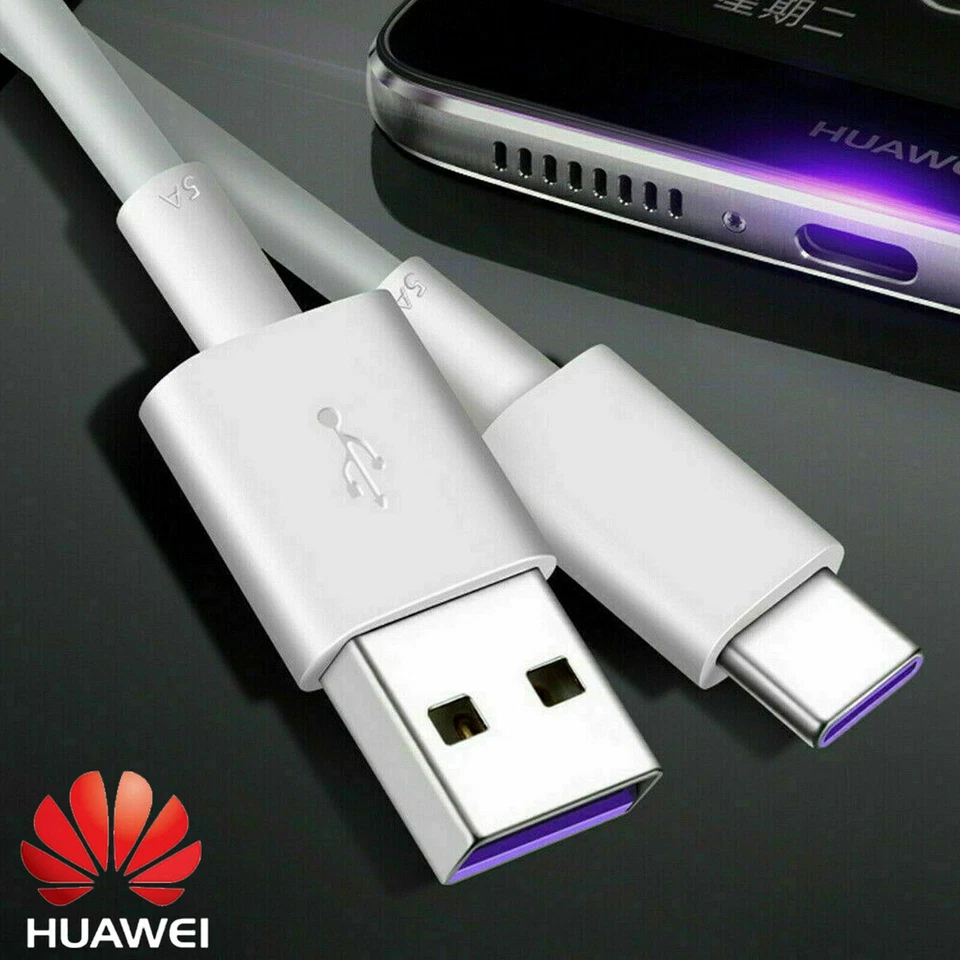 Genuine 5A Type C USB Fast Charging Charger Data Cable Huawei P20 P30 Pro Lite - Image 2 of 4