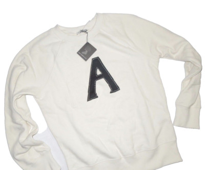 Alex Chung for AG  ''A'' crewneck Soft White sweatshirt -size Medium -retail $208