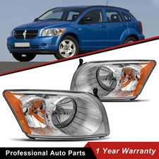 Headlights Assembly For 2007-2012 Dodge Caliber R/T SXT SE Headlamp LH&RH Chrome