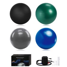 17"-36" Yoga Ball Exercise Anti Burst Fitness Balance Workout Stability W Pump