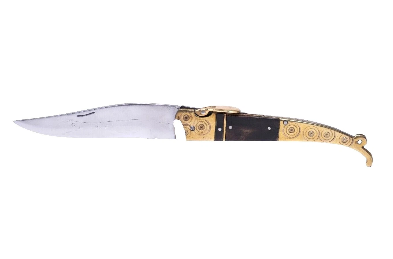 Carbon Steel Blade Knives Vintage Brass Handle