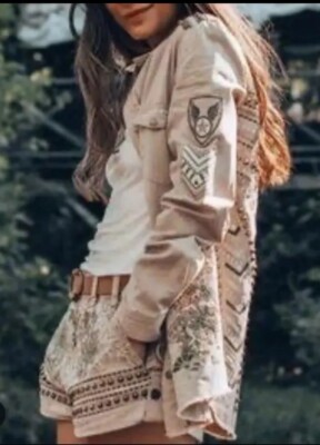 Spell & The Gypsy Collective Embroidered Wanderer Graphic Military  
