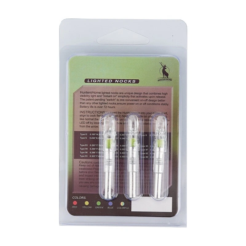 6pcs Archery Arrow Lighted Nocks Glowing Nock 6.2mm Insert Arrow Nock Tail DIY - Image 4 of 4
