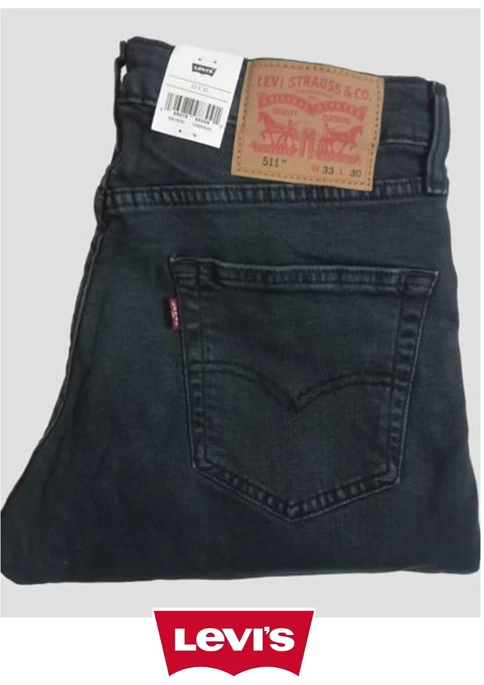 Levi's 511 Eco Performance Jeans Elasticizzati Slim Fit Blu - (04511-5654) - NUOVO