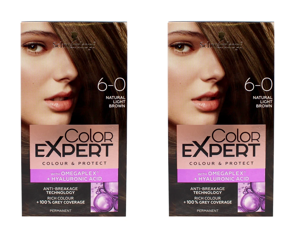 2x Schwarzkopf Color Expert Natural Light Brown 6-0 Hellbraun EAN5012583205319