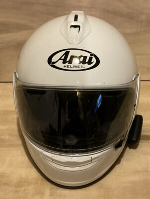 Arai Motorcycle Helmet DT-X White Gloss Size Large With Cardo