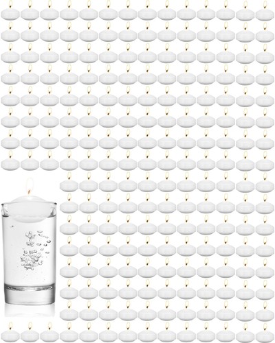 100 Pieces 1.65 Inch Floating Candles Unscented Dripless Tealight Candles Home D