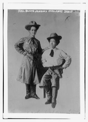 Mrs Bessie Jenkins and Mrs Cary Seely c1900 OLD LARGE PHOTO