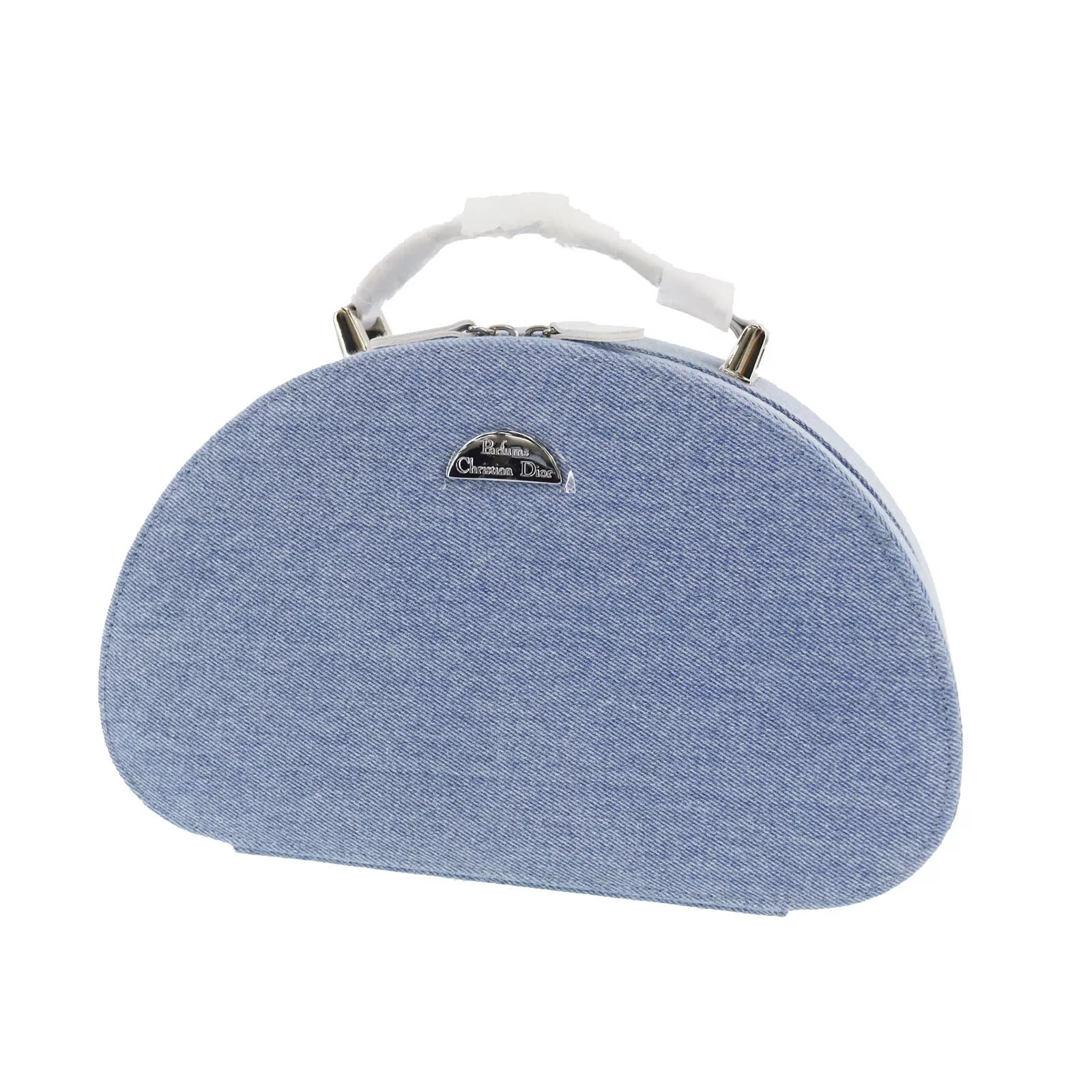 Christian Dior Parfums Occasion Vanity Sac à Bijoux Boîte Bleu Denim Toile #CX921