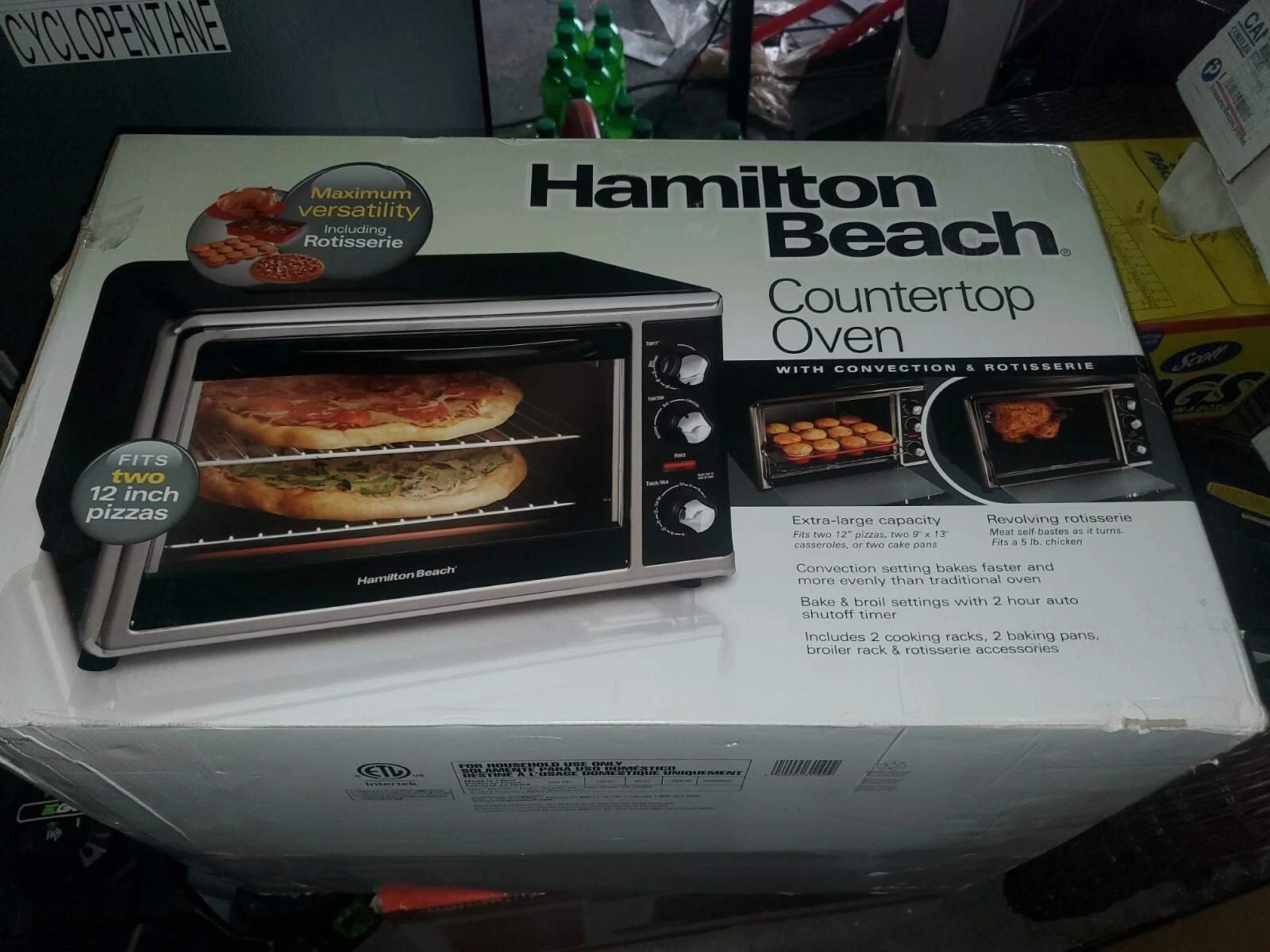 Hamilton Beach Large Capacity Counter Top Oven | Chrome Model# 31100
