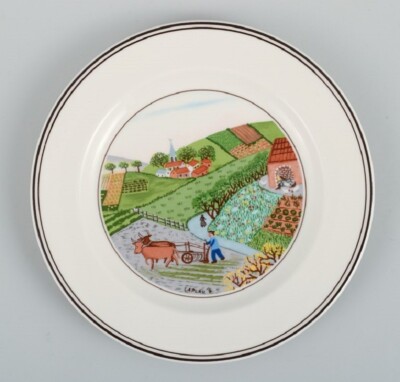 Villeroy & Boch, design Gérard Laplau. A set of six porcelain