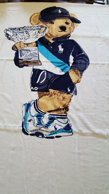 Polo Ralph Lauren Australian Open Beach Tennis Towel Bear | eBay