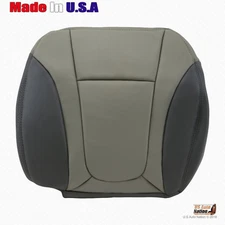 2002 - 2004 Chevy Trailblazer Front Driver Bottom Leather Seat Cover 2-Tone Gray