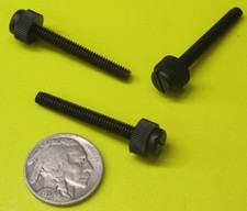 Nylon Black Plastic Thumb Screw, 8-32 x 1 1/4" Length, 25/64" Head Dia, 200 Pc