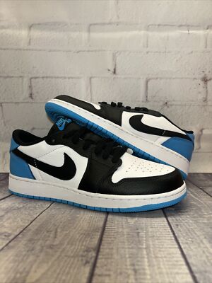 Nike Air Jordan Retro Low OG GS Black Dark Blue UNC Shoes CZ0858-104 Size  7Y