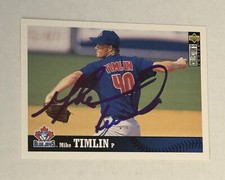 Mike Timlin 1997 Upper Deck Collector's Choice Authentic Signed Auto Blue Jays