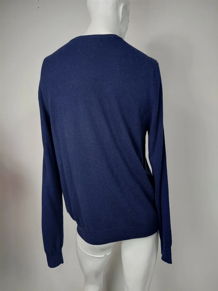 Suéter TAHARI Pure Luxe Cashmere Azul Marino Para Hombre Cuello en V Talla XL NUEVO Foto 3 de 3