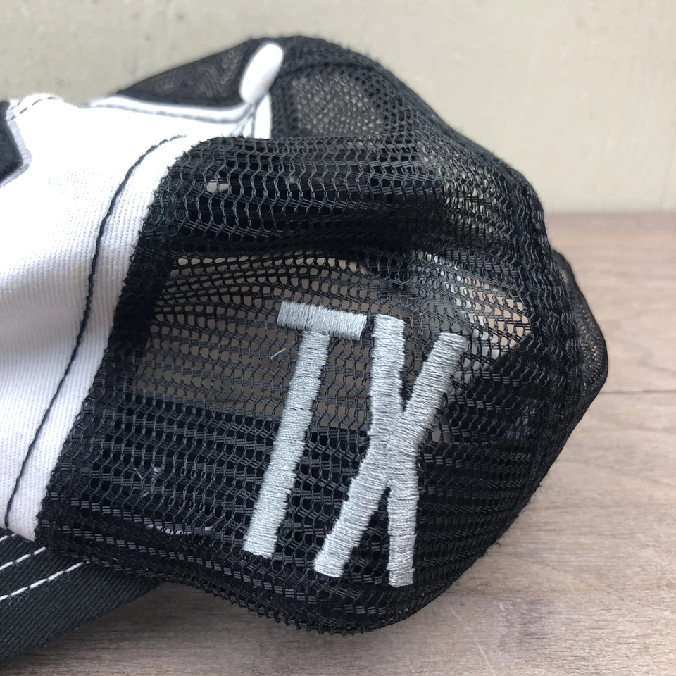 Texas A&M Aggies Hat Black/white Ball Cap Embroidered Logo Strap Back ATM Logo - Image 2 of 4